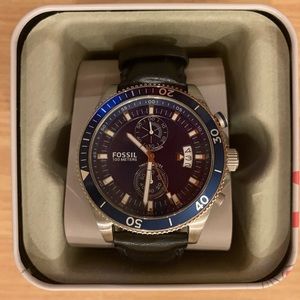 Mens Black Fossil Watches 